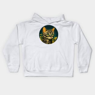 Cute Cat Thinking About Life - Love Cats Kids Hoodie